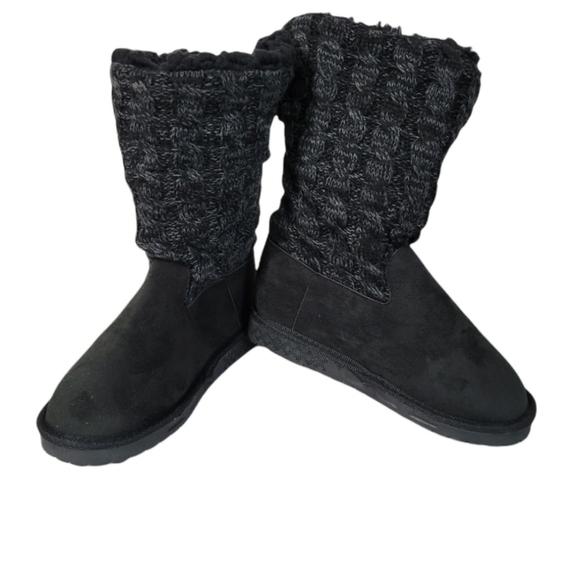 Muk Luks Shoes - Muk Luks boots Knit NEW Women's Size 6 black